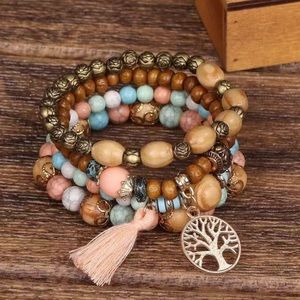 New bracelet, Tree of life Pendant multilayer
Beaded Bracelets